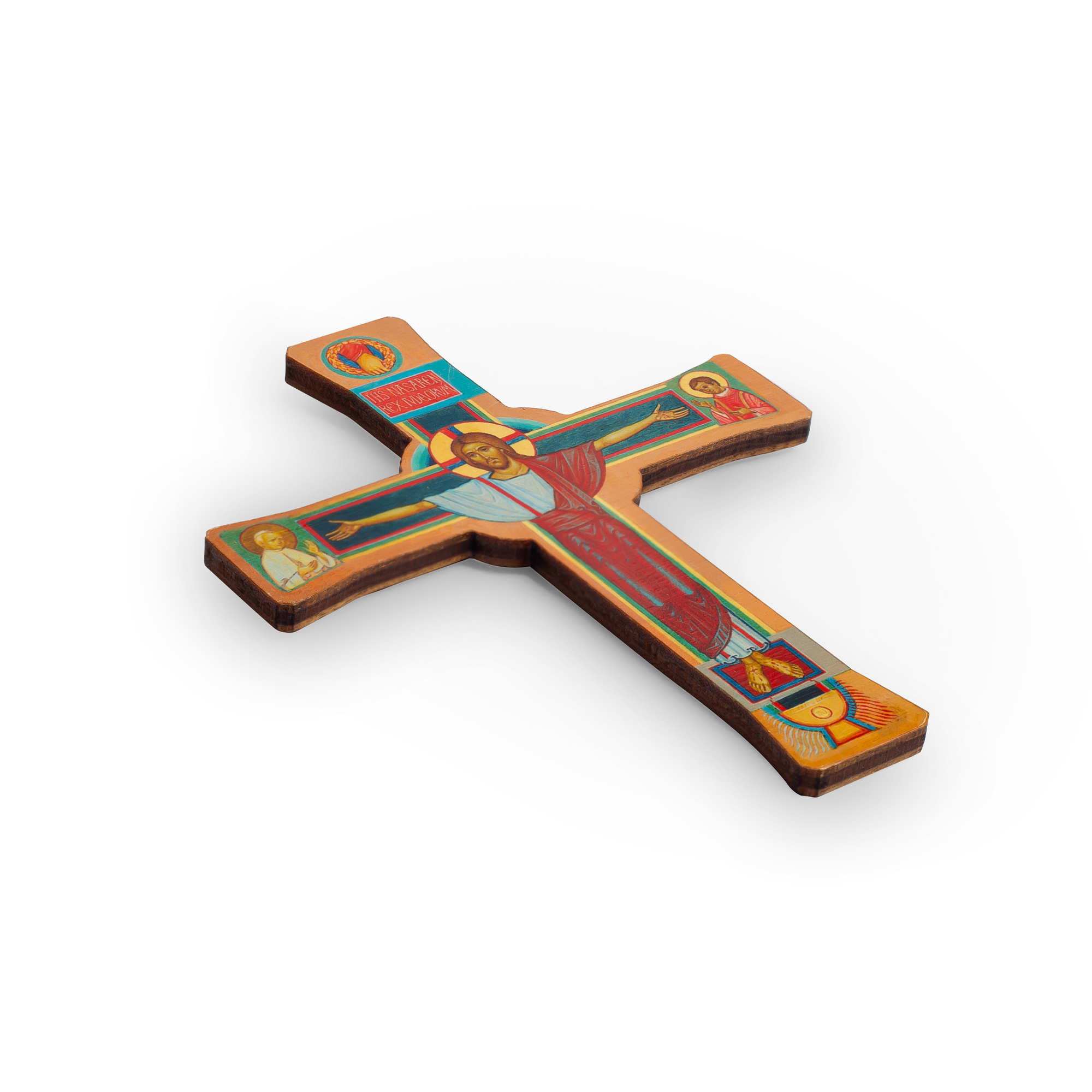 Magnes drewniany Krzyż Paschalny Chwalebny - obrazek 2