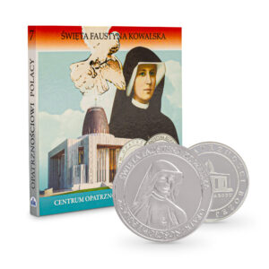 Medal srebrny z wizerunkiem św. Faustyny Kowalskiej (w okładce)