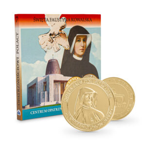 Medal złoty z wizerunkiem św. Faustyny Kowalskiej  (w okładce)