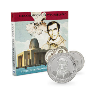 Srebrny medal - bł. Jerzy Popiełuszko (w okładce)
