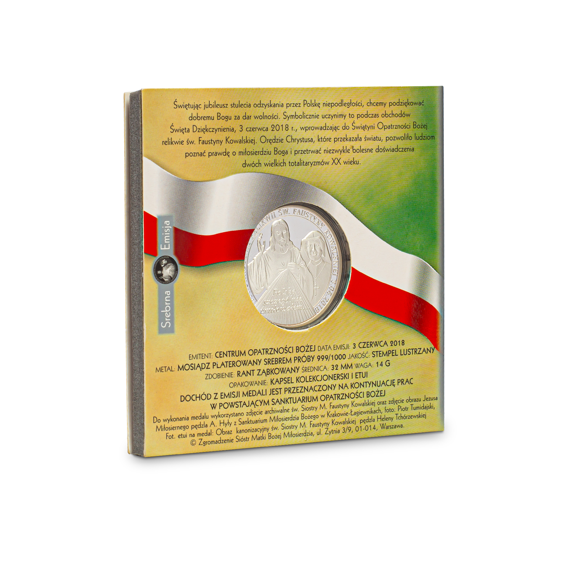 Srebrny medal - Jezus Miłosierny i święta Faustyna - obrazek 5
