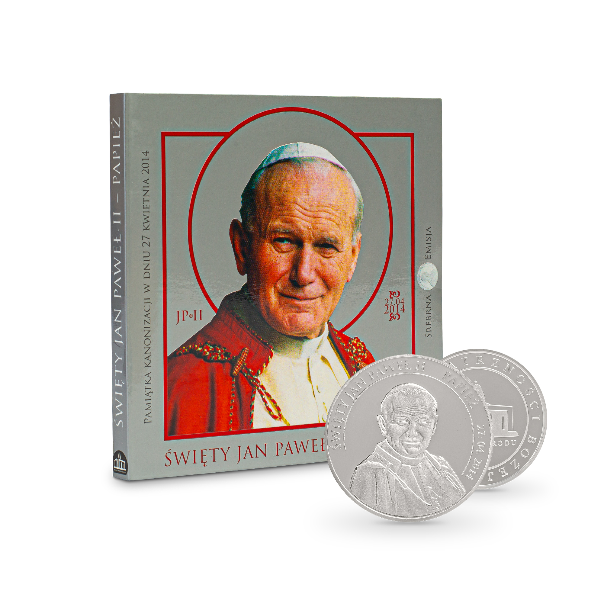 Srebrny medal - św. Jan Paweł II (w okładce)