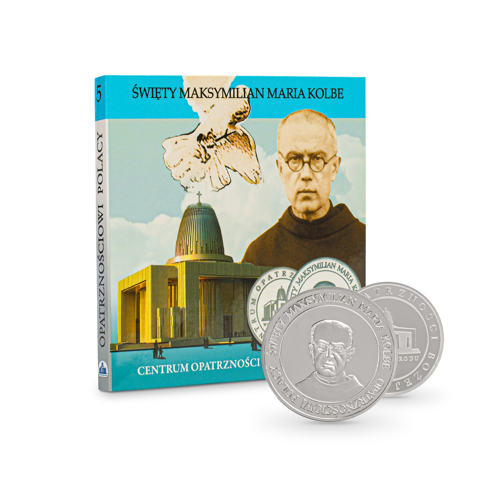 Srebrny medal - św. Maksymilian Maria Kolbe (w okładce)