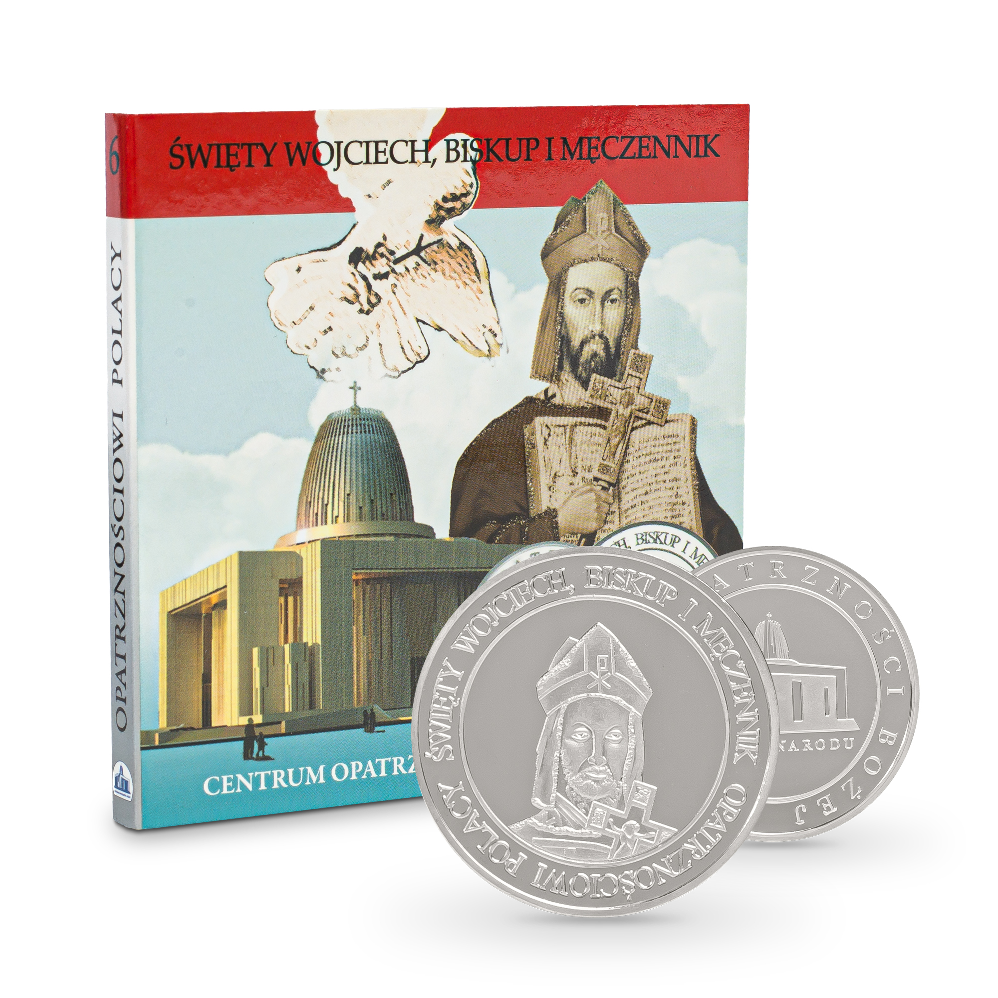 Srebrny medal w okładce - św. Wojciech biskup męczennik