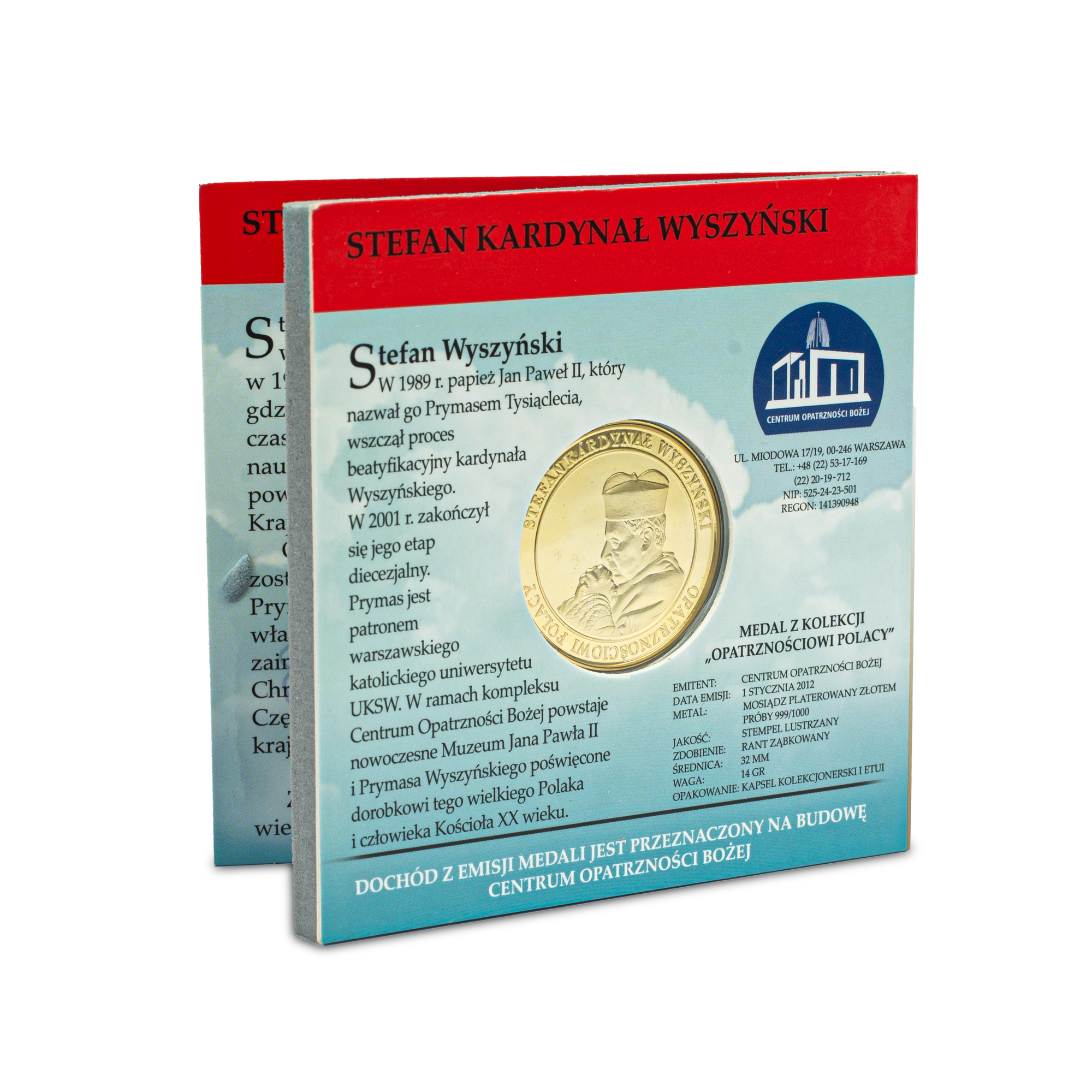 Złoty medal - bł. Kardynał Wyszyński (w okładce) - obrazek 5