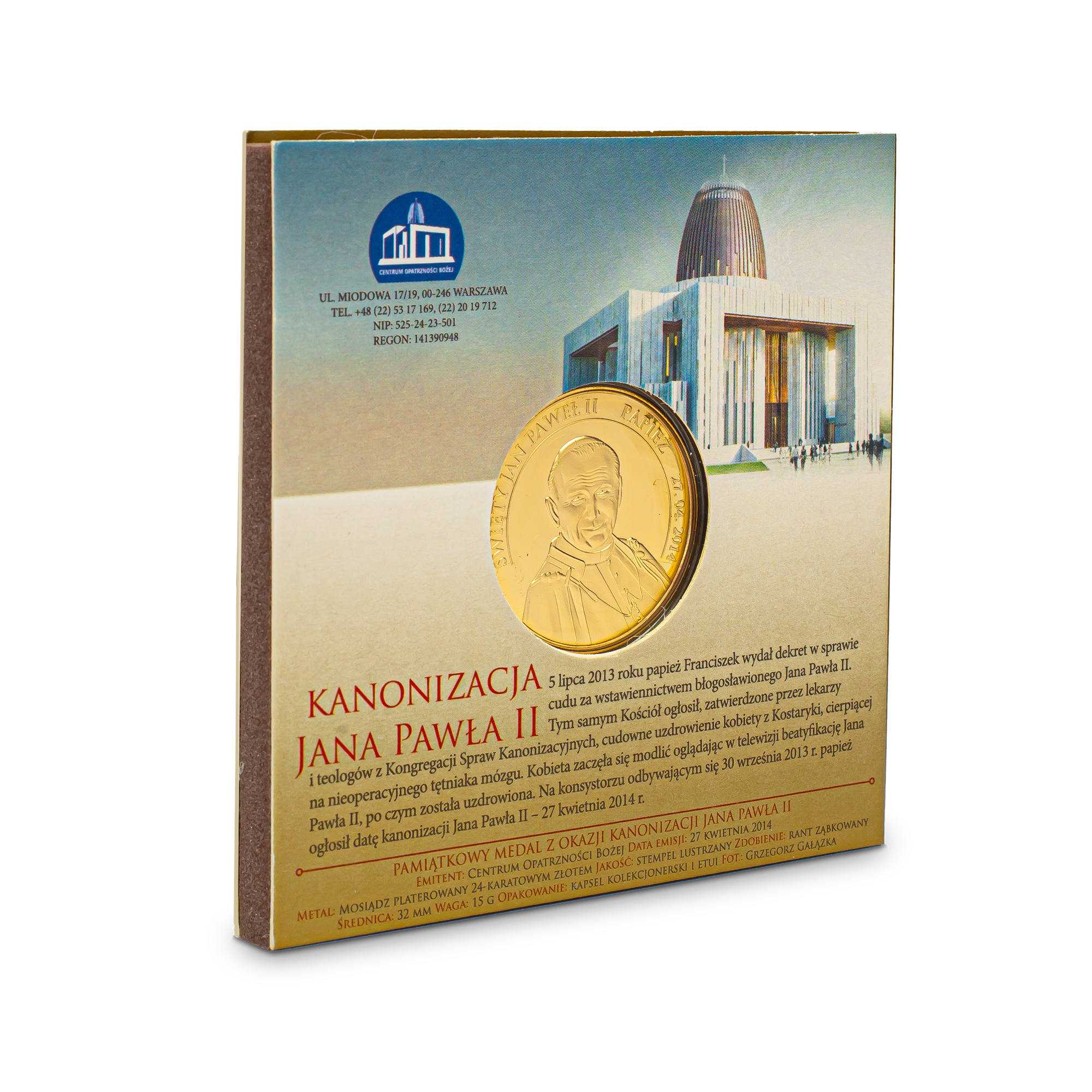 Złoty medal - św. Jan Paweł II (w okładce) - obrazek 4