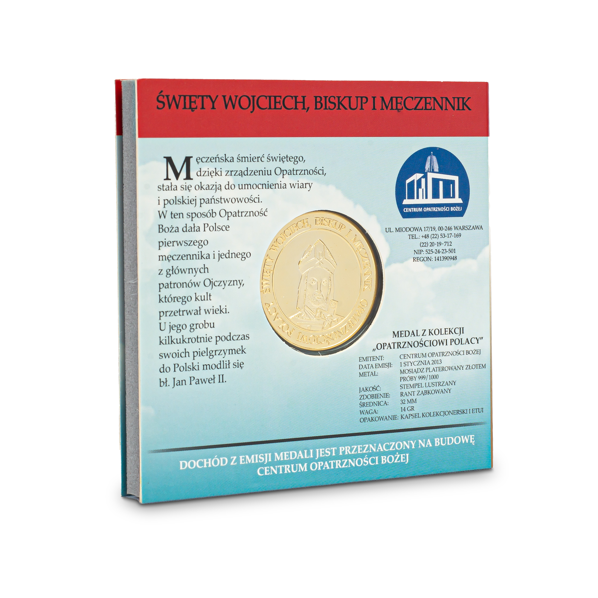 Złoty medal w okładce - św. Wojciech biskup męczennik - obrazek 5