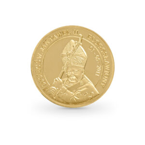Złoty medal z wizerunkiem Ojca Świętego błogosławionego Jana Pawła II