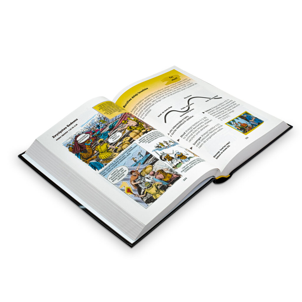 Otwarta Biblia w komiksie